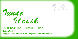 tunde ilcsik business card