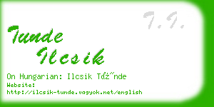 tunde ilcsik business card